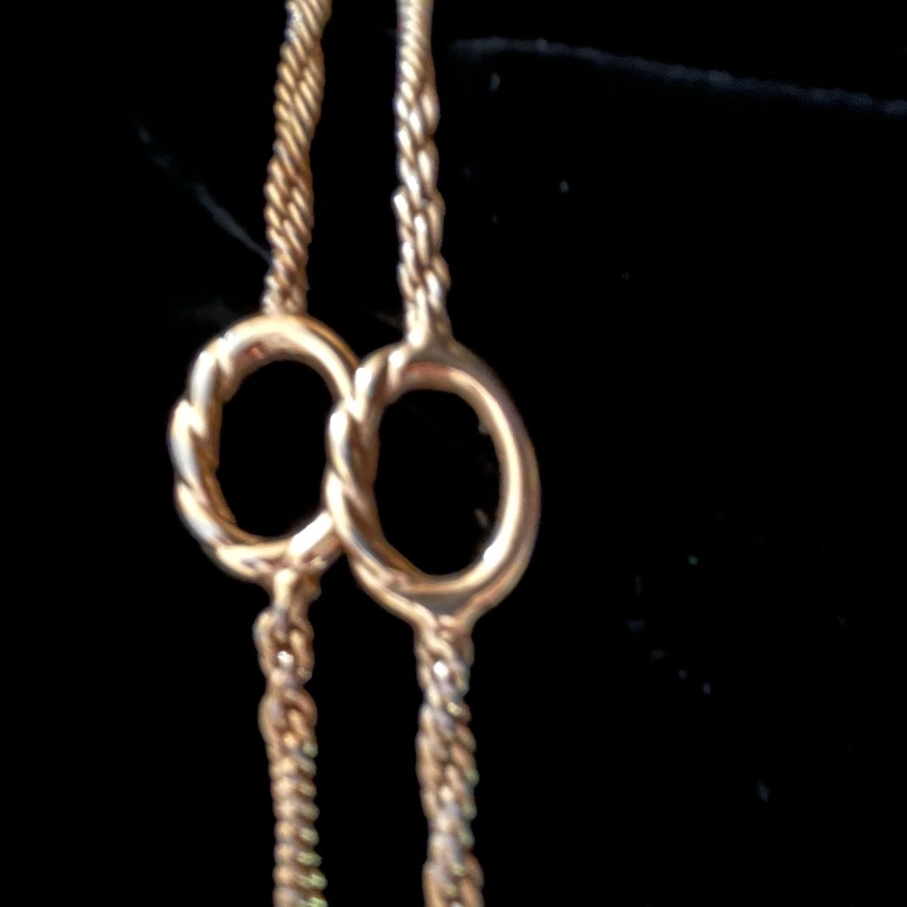 Gold color longer length chain necklace